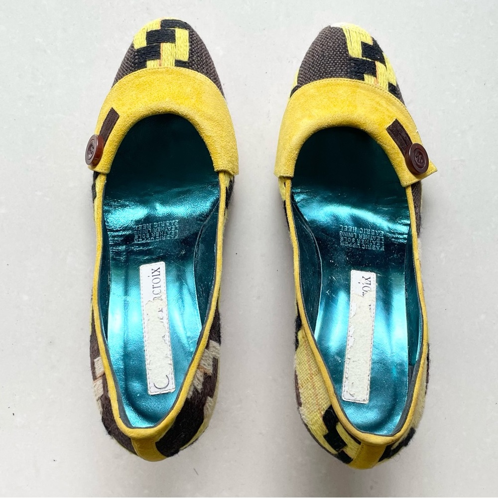 Christian Lacroix Leather Patterned Heels - Picture 2 of 8